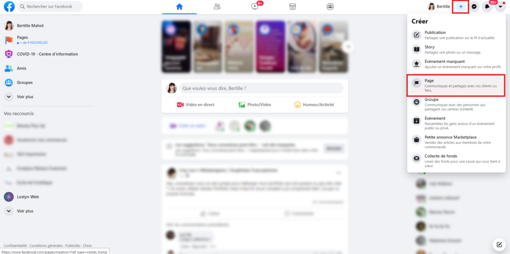 créer sa page facebook professionnelle